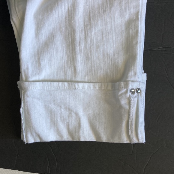 Code Bleu Gwen White Cropped Cuffed Jeans Size 14 - Picture 6 of 13